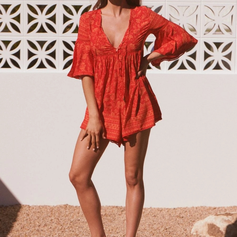 Jaase red lantern Tatum romper